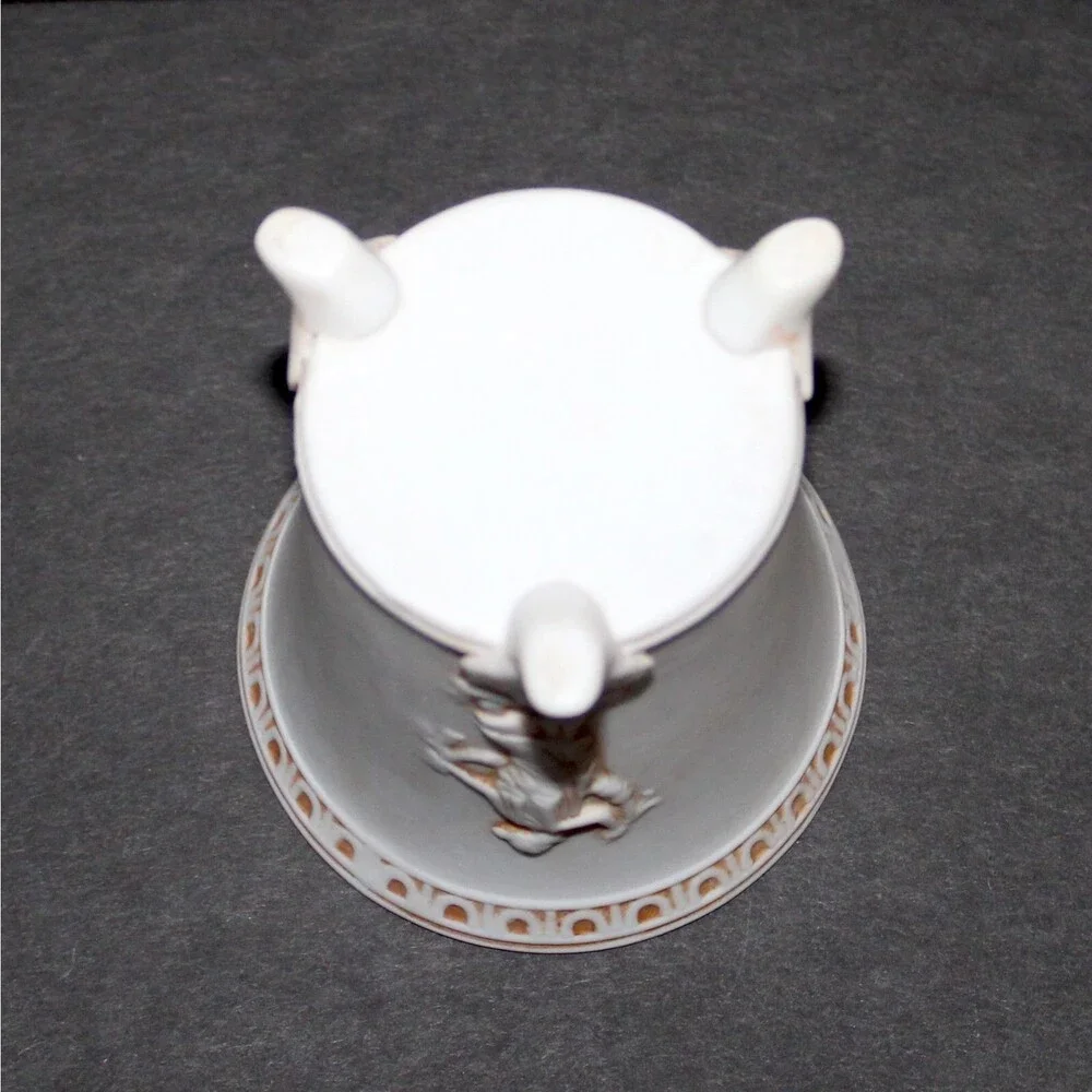 Vintage Vase Cup footed bisque porcelain Greek Classical Mythological